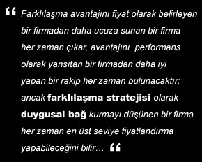 farkl�la�ma stratejisi olarak duygusal ba�